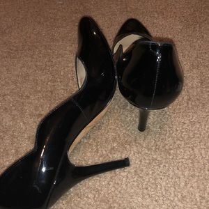 *Joan & David black patent stilettos